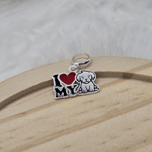 Berloque de prata 925 i love my dog - Imagem 9