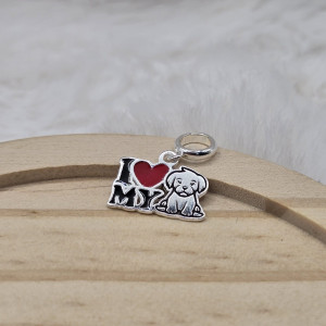 Berloque de prata 925 i love my dog - Imagem 10