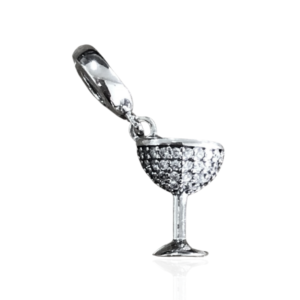 Berloque Taça de Drink Cravejada