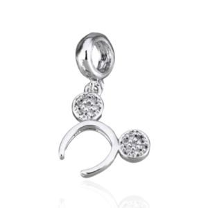 Berloque Tiara Mickey com Detalhes Pontilhados