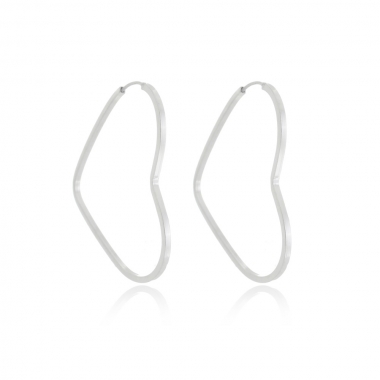Argola Coração Fio Quadrado 4,5cm 2,7gr em Prata 925 - Imagem 10