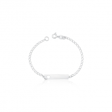 Pulseira Infantil Chapinha Jesus 1,4gr gravação opcional - Imagem 3