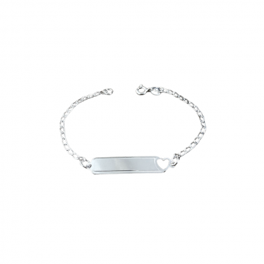 Pulseira Infantil Chapinha Diamante 1,7gr gravação opcional - Imagem 4