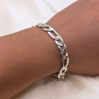 Pulseira de Prata Masculina 5.4mm 3x1 5,9gr Fio 120 - Imagem 3