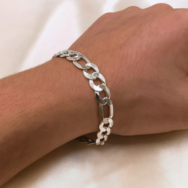 Pulseira de Prata Masculina 5.4mm 3x1 5,9gr Fio 120 - Imagem 4