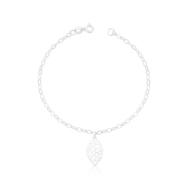 Pulseira 1 Pingente Rosa Vazada 1,9gr - Imagem 3
