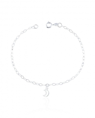 Pulseira com 5 Pingentes Lua Vazada - Imagem 4