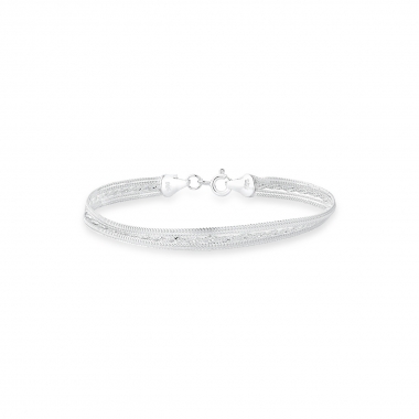 Pulseira Feminina 3 Fios 18cm 2,7gr em Prata 925 - Imagem 4