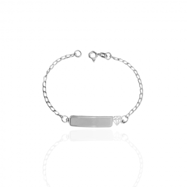 Pulseira Infantil Chapinha - 1,7gr gravação opcional - Imagem 3