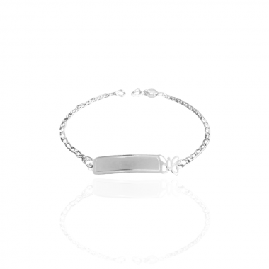 Pulseira Infantil Chapinha Diamante 1,7gr gravação opcional - Imagem 5