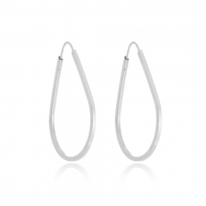 Argola Gota Fio Quadrado 2cm 1gr em Prata 925 - Imagem 9