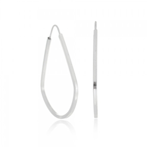 Argola Gota Fio Quadrado 3,5cm 1,5gr em Prata 925 - Imagem 9