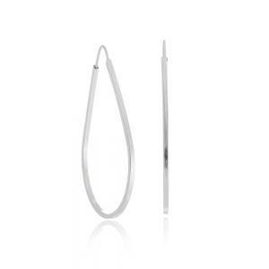 Argola Gota Fio Quadrado 3,5cm 1,5gr em Prata 925 - Imagem 10