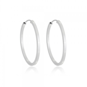 Argola Redonda Fio Quadrado 2,5cm 1,5gr em Prata 925 - Imagem 4