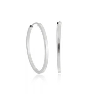 Argola Redonda Fio Quadrado 2,5cm 1,5gr em Prata 925 - Imagem 5