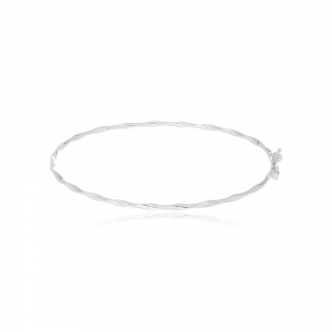 Bracelete de prata 925 Fio Ondulado 2mm 2,4g - Imagem 3