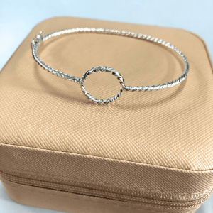 Bracelete Fio Torcido Detalhe Círculo 3gr - Imagem 3