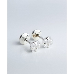 Brinco Carre Zircônia Branca 3mm Tarraxa Baby - Imagem 9