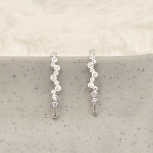 Brinco de prata 925 ear cuff ponto de luz - Imagem 9