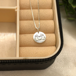 Corrente de prata 925 com pingente luvas mickey - Imagem 10