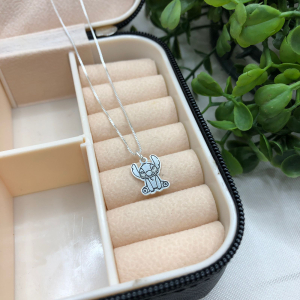 Corrente de prata 925 com pingente stitch - Imagem 2