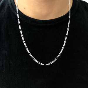 Corrente Masculina de Prata 3x1 3mm Fio 80 - Imagem 2