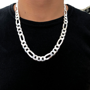 Corrente Masculina de Prata 3x1 12mm 97,8g 60cm Fio 300 - Imagem 9