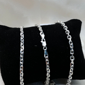 Corrente Masculina de Prata Elo Cadeado 4,4mm 28,54gr F120 70cm - Imagem 10