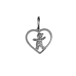 Pingente de Coração com Menino ou Menina 1,5cm - Imagem 3