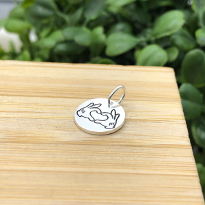 Pingente de prata 925 luvas mickey coração - Imagem 3