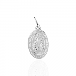 Pingente Medalha Oval N. S. das Graças 4g 3cm - Imagem 2