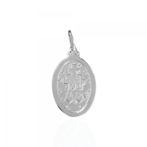 Pingente Medalha Oval N. S. das Graças 4g 3cm - Imagem 3