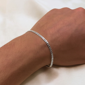 Pulseira Masculina de Prata 1x1 3,9g 4,5mm Fio 100 - Imagem 3