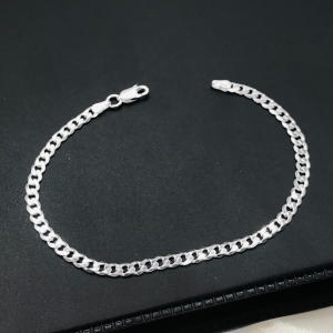 Pulseira Masculina de Prata 1x1 3,9g 4,5mm Fio 100 - Imagem 4