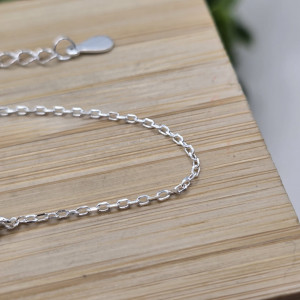 Pulseira de prata 925 com pingente infinito e flor entrelaçados com extensor - Imagem 5