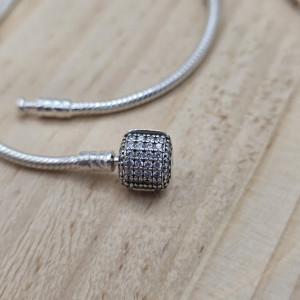 Pulseira de Berloques Inspiração Redonda Cravejada 2,5mm - Imagem 5