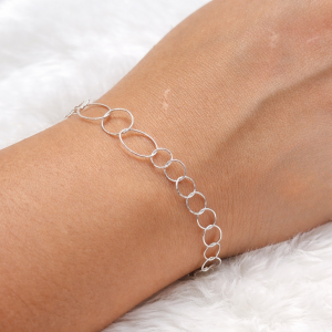 Pulseira Elo Círculo Oval 2,2g - Imagem 3