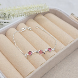 Pulseira de prata 925 infantil com 3 pontos de luz - Imagem 4