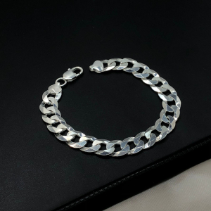 Pulseira de Prata Masculina 11,5mm 1x1 26g 21cm Fio 250 - Imagem 4