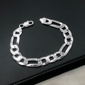 Pulseira de Prata Masculina 11mm 3x1 26gr Fio 250 - Imagem 4