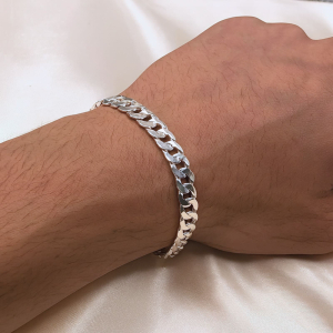 Pulseira de Prata Masculina 9mm 1x1 16,7gr Fio 200 - Imagem 3