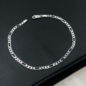 Pulseira de Prata Masculina 3.6mm 3x1 4g 21cm Fio 100 - Imagem 5