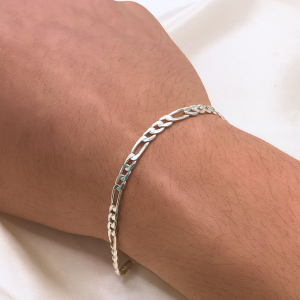 Pulseira Masculina de Prata 3.5mm 3x1 3g 20cm Fio 80 - Imagem 3