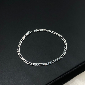 Pulseira Masculina de Prata 3.5mm 3x1 3g 20cm Fio 80 - Imagem 4