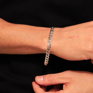 Pulseira de Prata Masculina 5mm 1x1 6,2gr Fio 120 - Imagem 4
