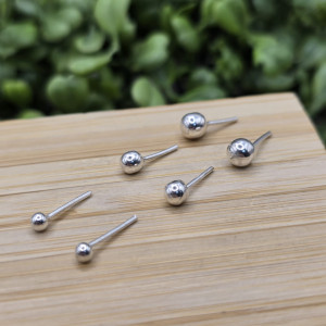 Trio de Brincos Meia Esfera 3mm/4mm/5mm - Imagem 10