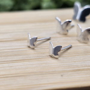Trio de Brincos Borboleta Origami 3 Tamanhos em Prata 925 - Imagem 4