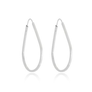 Argola Gota Fio Quadrado 2cm 1gr em Prata 925