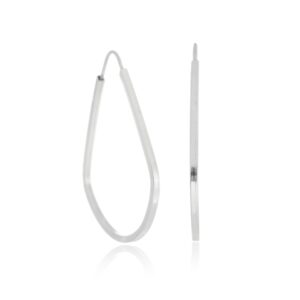 Argola Gota Fio Quadrado 3,5cm 1,5gr em Prata 925