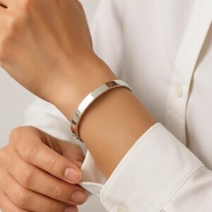 Bracelete de prata 925 Abaulado 6mm 6,5g